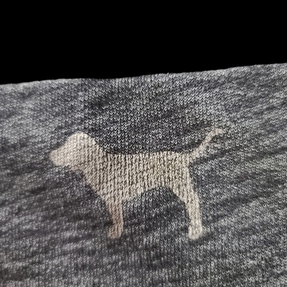 𝅺VS PINK Heathered Dark Grey Black Quarter-Zip Pullover Sweatshirt - Picture 4 of 4